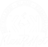 Klausi Met Logo weiß groß
